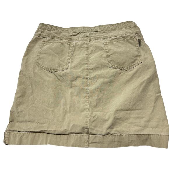 Woolrich Women Skirt Size 14 Beige 100% Cotton Minimalist Sustainable RIP STAINS - Picture 2 of 8